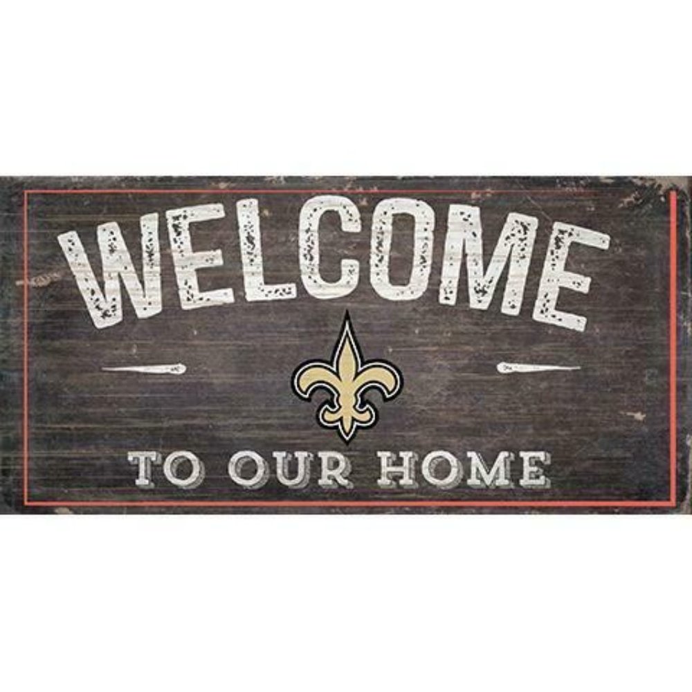NEW ORLEANS SAINTS WOOD SIGNS 6"X12"